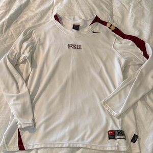 Nike White and Red Men's xl Shirt - Florida state Seminoles